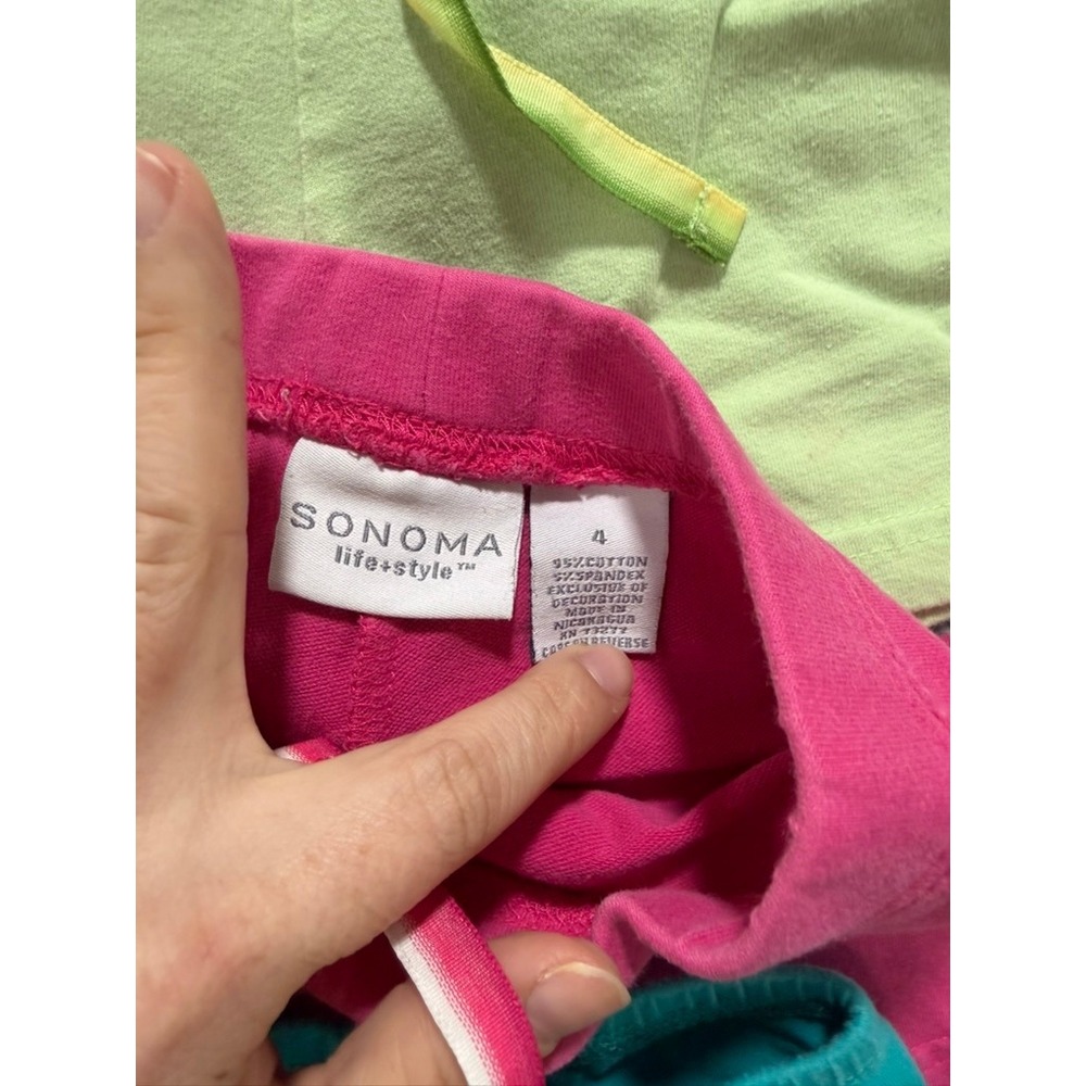 Girls Shorts Lot 8 Pairs Size 4 4T Jumping Beans Sonoma Plaid Pink Blue Green - Picture 6 of 13